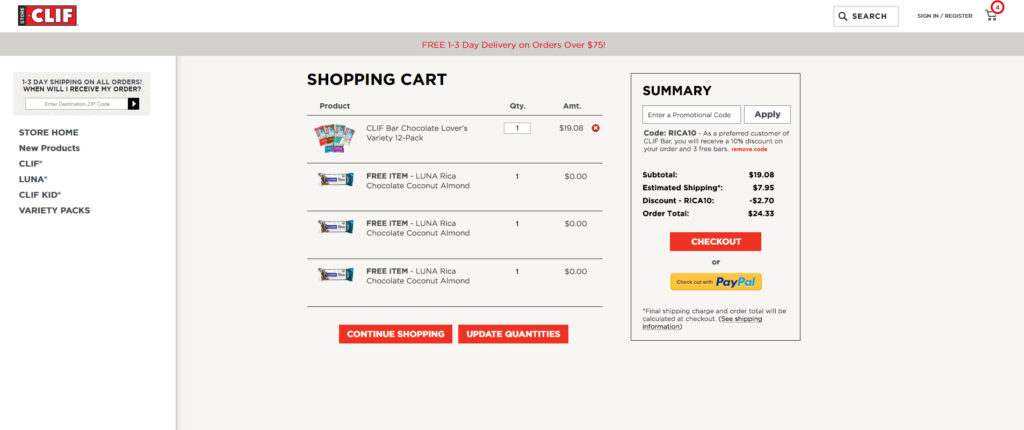 Cart Page